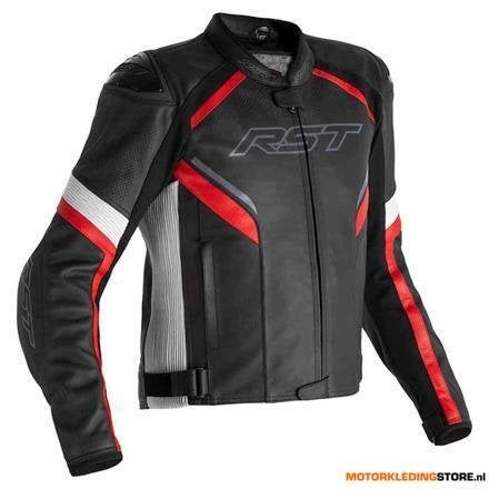 RST Sabre Airbag Leren Motorjas, Zwart-Wit-Rood, Motoren, Ophalen of Verzenden, Nieuw met kaartje