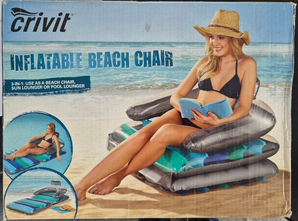 Crivit opblaasbare strandstoel nieuw in doos, Ophalen of Verzenden, Nieuw