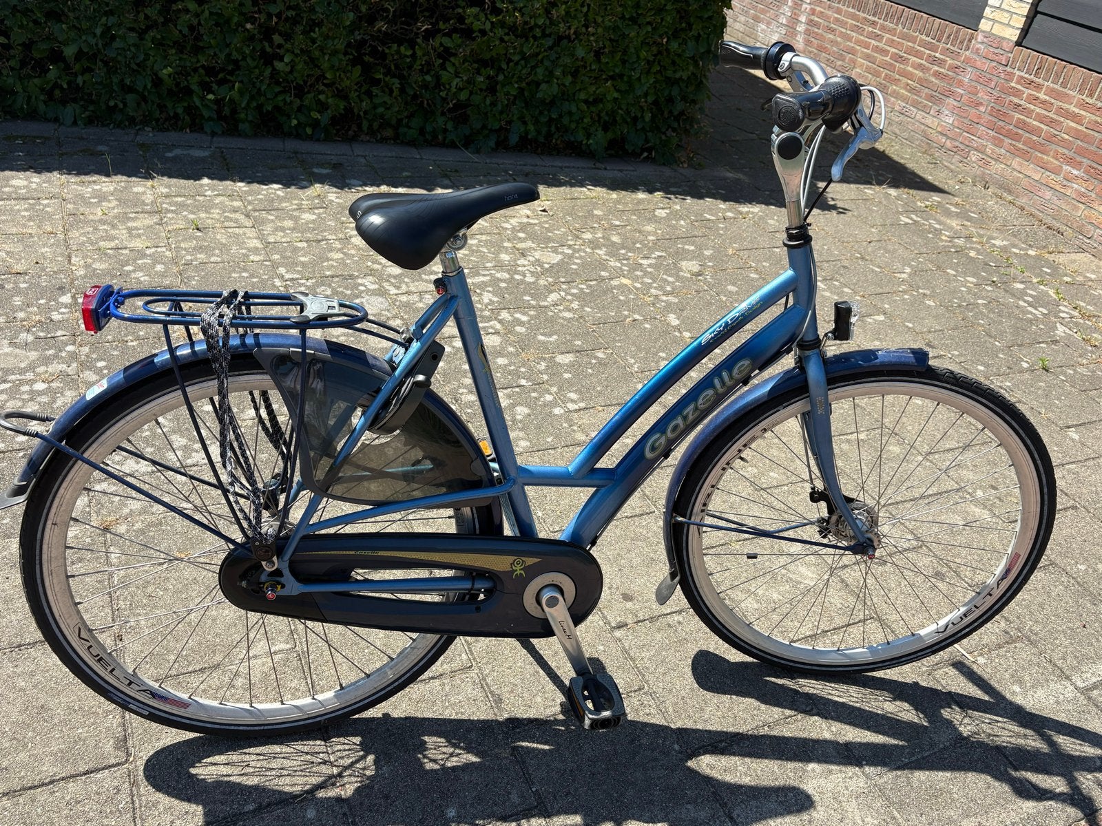 Gazelle fiets - Damesfiets - Blauw - Gebruikt, Ophalen, Gebruikt, Velgrem, Versnellingen