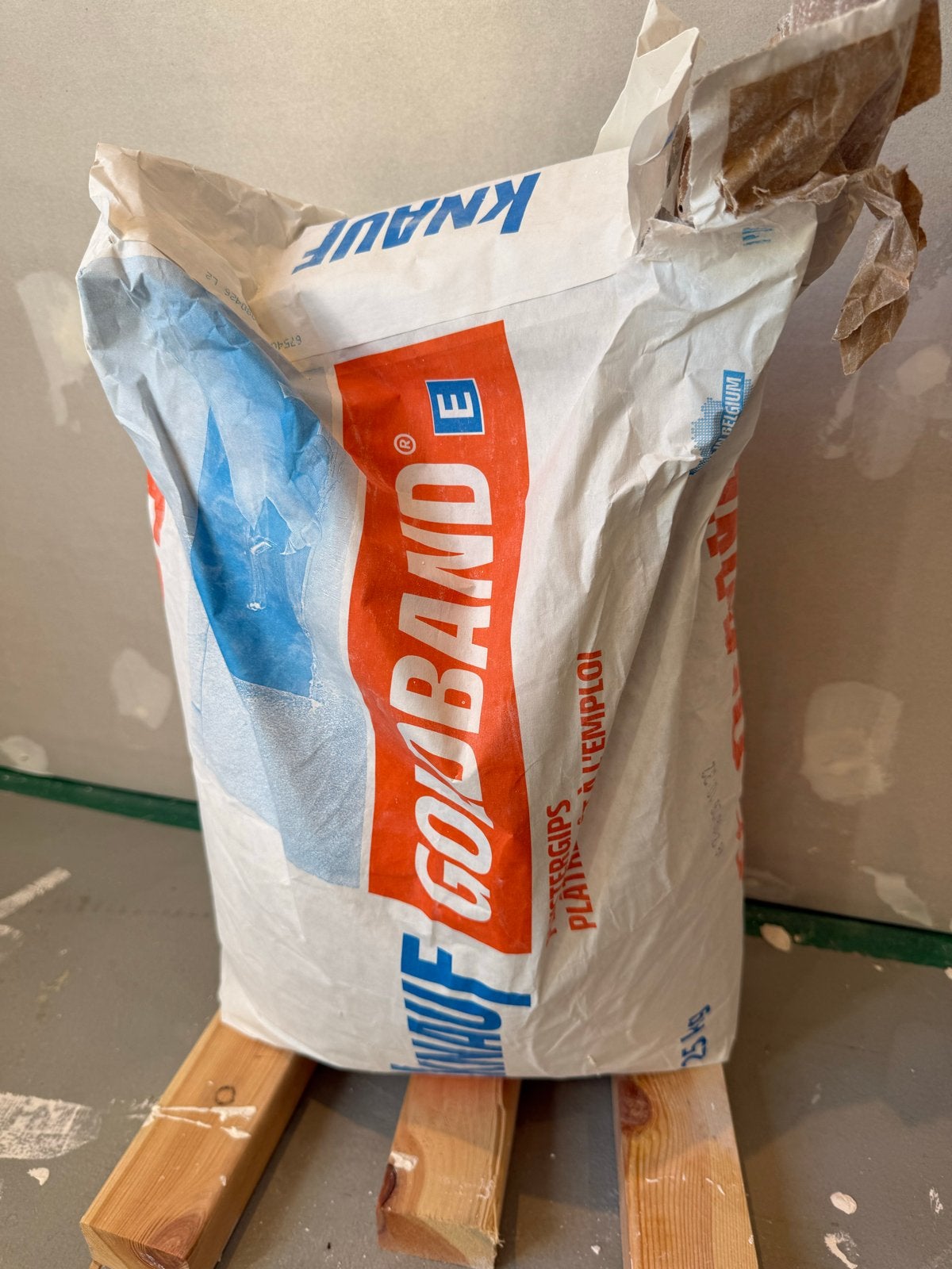 Knauf Goldband stucmiddel - 16 kg over, Gebruikt, Overige typen, 10 m² of meer, Overige materialen
