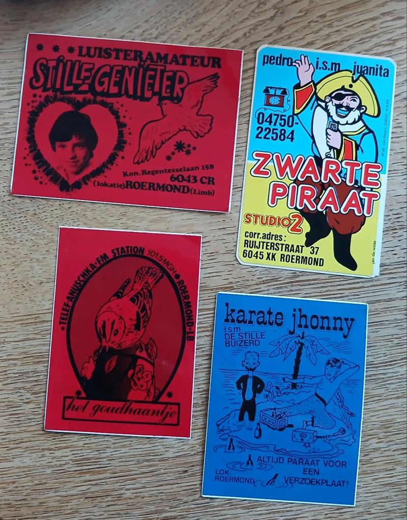 Stickers piraat amateurzender Radio uit ROERMOND, Ophalen of Verzenden, Zo goed als nieuw