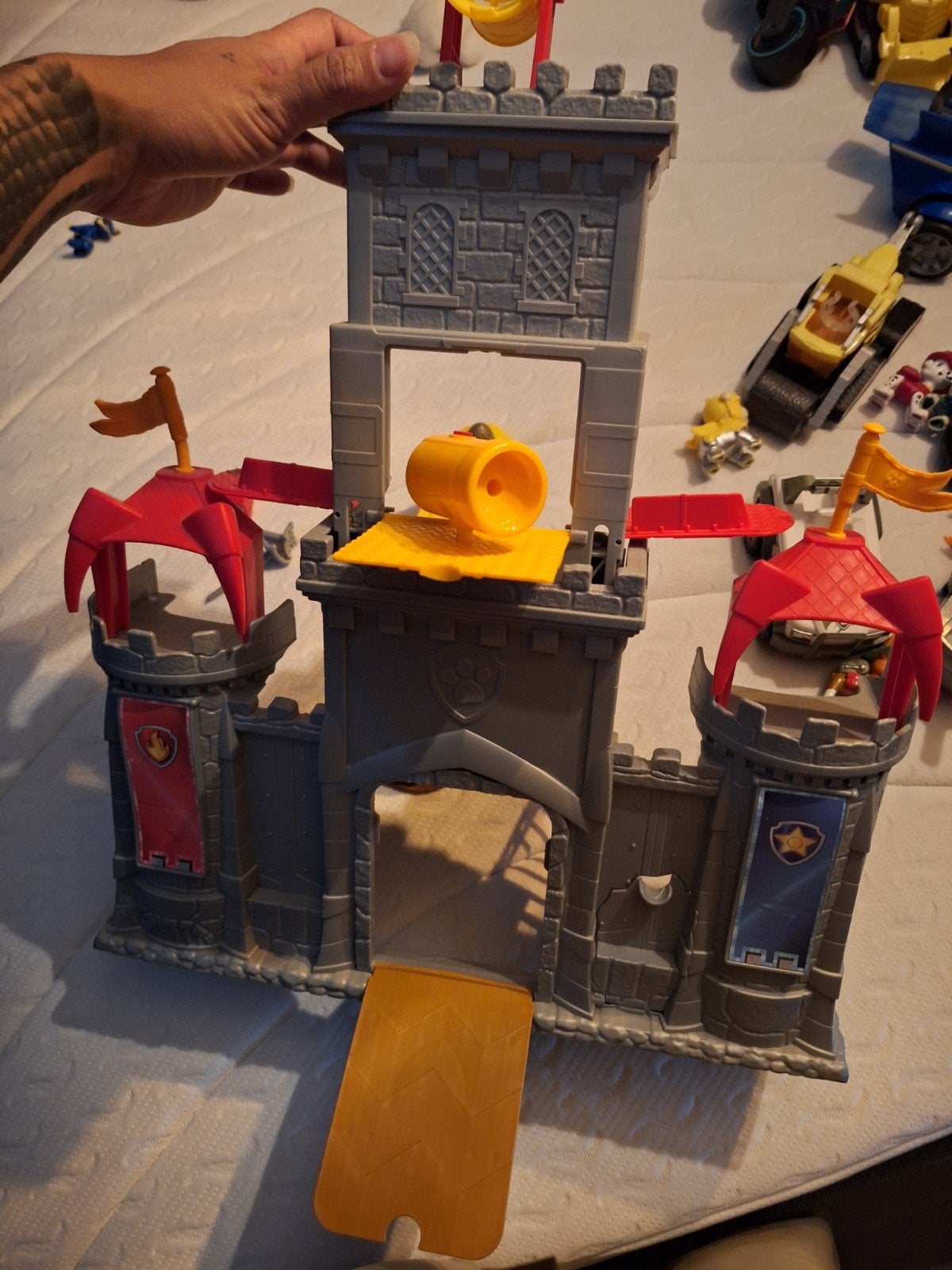 paw patrol rescue knights transformerend kasteel, Kinderen en Baby's, Ophalen, Gebruikt, Kunststof