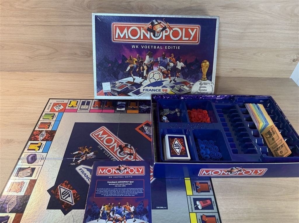 monopoly wk voetbal editie france 98 - s6948, Verzenden, Zo goed als nieuw