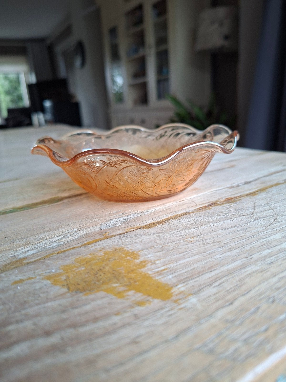 Vintage Jeannette Glass "Louisa" Floragold Carnaval Glas, Antiek en Kunst, Ophalen of Verzenden