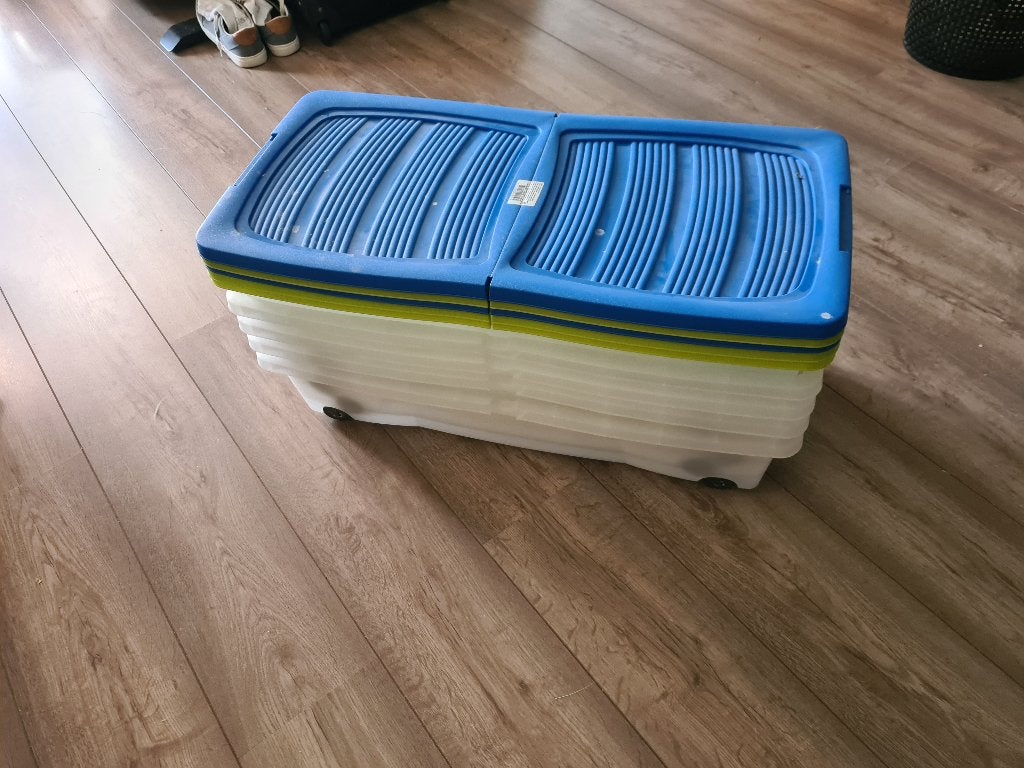 vijf opbergbakken, Ophalen, Gebruikt, 75 tot 100 cm, Minder dan 40 cm