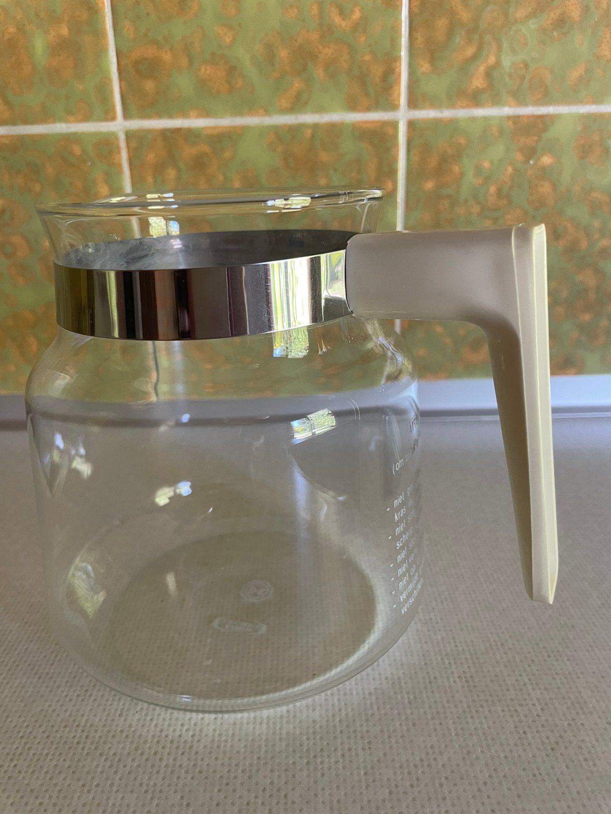 Douwe Egberts glazen koffiekan, Ophalen, Zo goed als nieuw, Overige merken, Glas