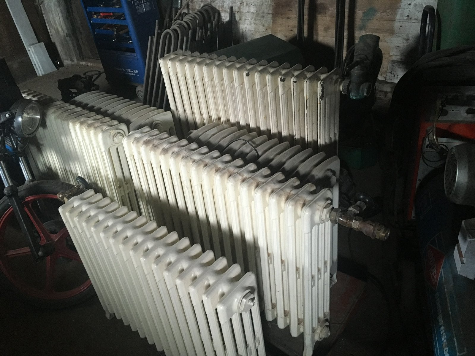 Gietijzeren radiatoren antiek, Ophalen, 30 tot 80 cm, Radiator, Zo goed als nieuw