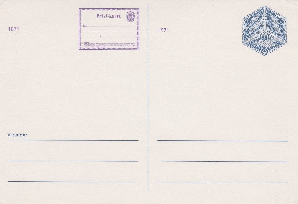 Postwaardestuk - Briefkaart. Geuzendam 346. 100 jr. **, Postzegels en Munten, Ophalen of Verzenden, Briefkaart