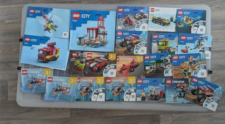 Grote doos Lego met boekjes, Ophalen, Inclusief instructies, Lego, Losse stenen