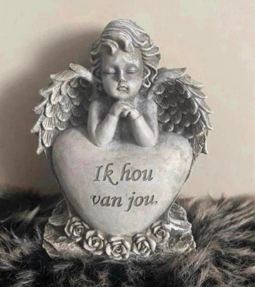 Engeltje beeld / ik hou van jou tekst, Verzamelen, Beelden en Beeldjes, Verzenden, Nieuw, Overige typen
