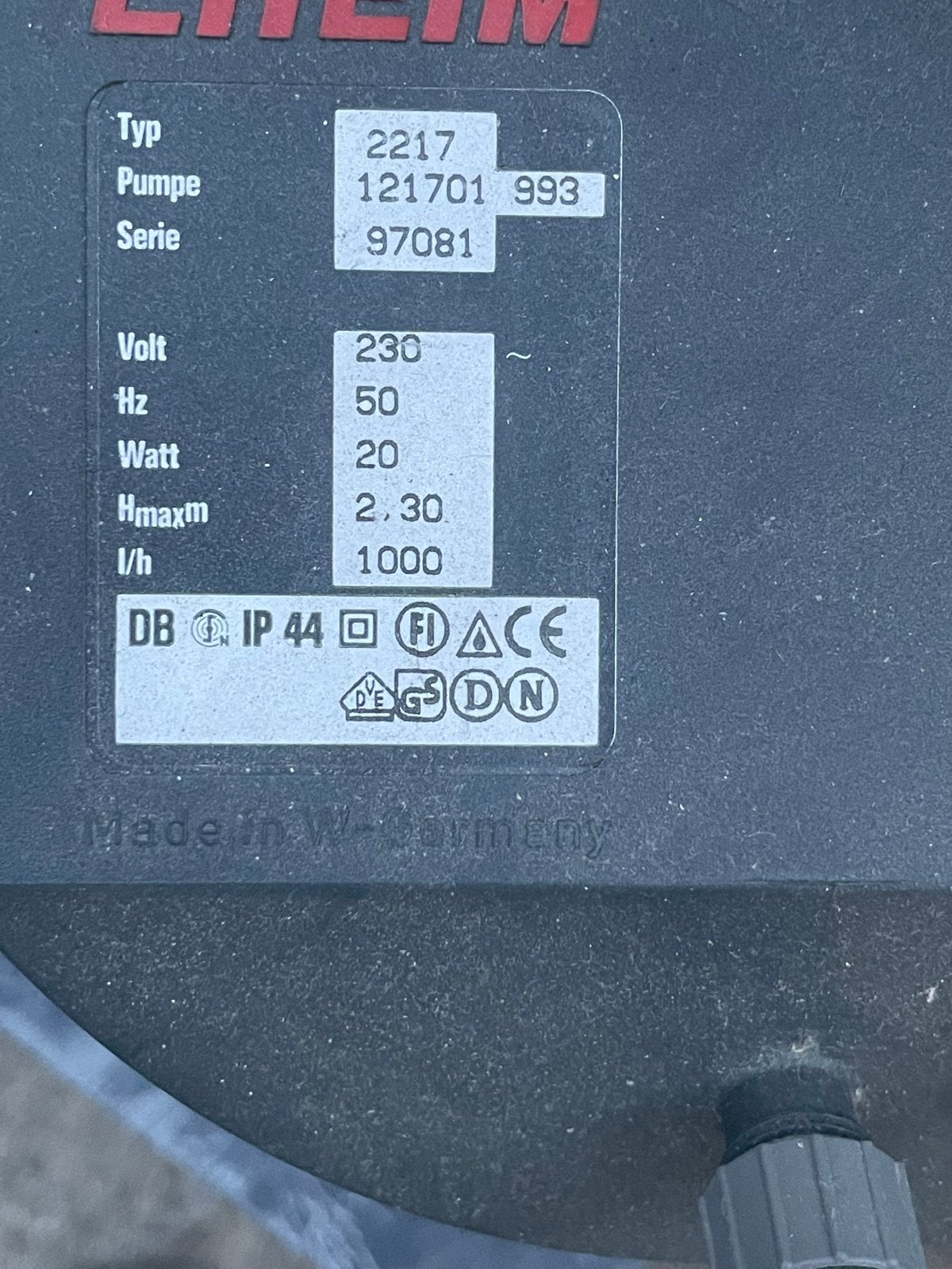 Te koop einheim  pomp tegen een normaal bod, Gebruikt, Eheim, Filter, Inclusief toebehoren