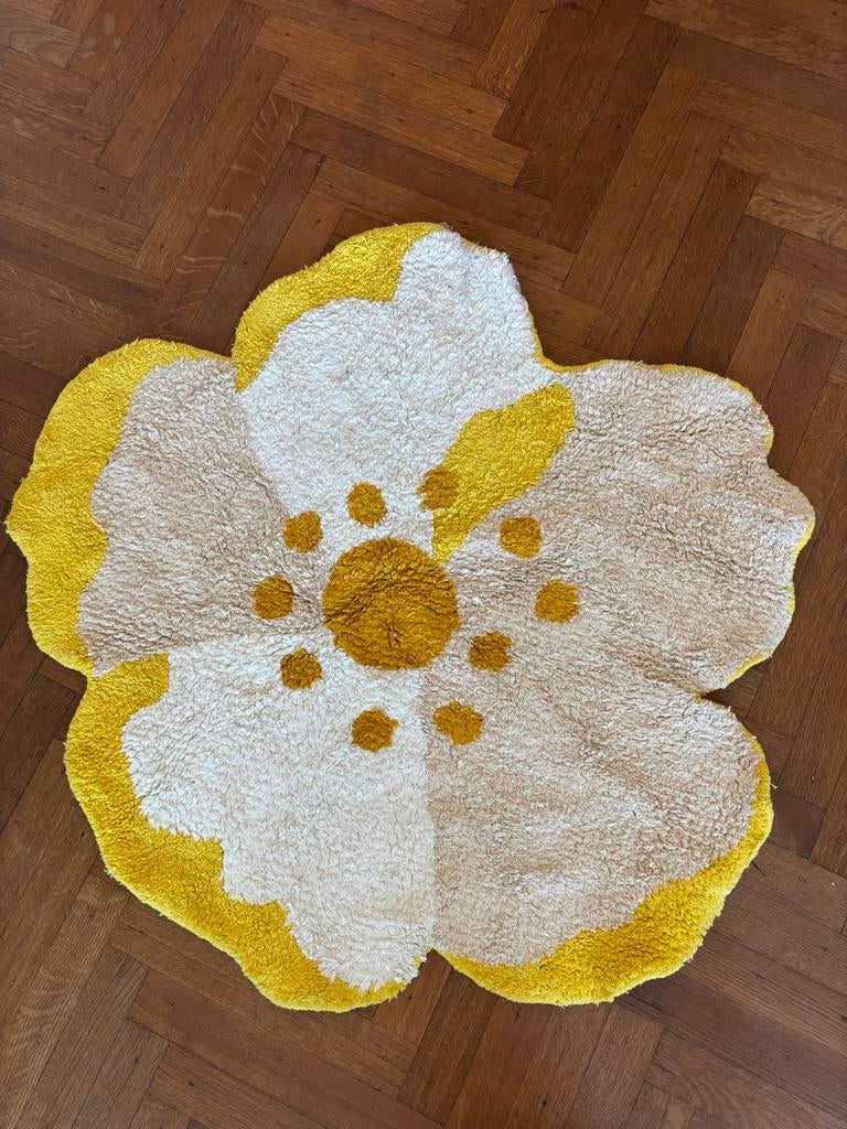 Geel bloemenkleed La Redoute - 80x90 cm, Ophalen, Nieuw, Rond, 50 tot 100 cm