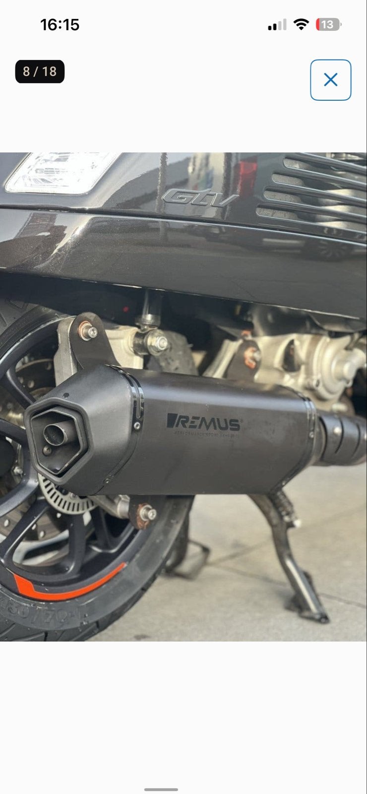 Uitlaat Remus voor Vespa GTS/GTV (vanaf 2014) - Zo goed als, Ophalen of Verzenden, Zo goed als nieuw
