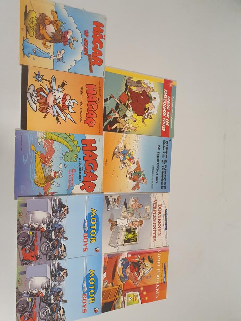 Motorboys en hagar strips, Meerdere stripboeken, Ophalen of Verzenden, Zo goed als nieuw