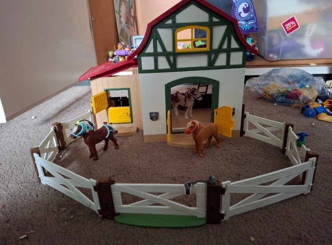 playmobiel country ponyboederij + uitbreiding. compleet., Ophalen, Zo goed als nieuw, Country