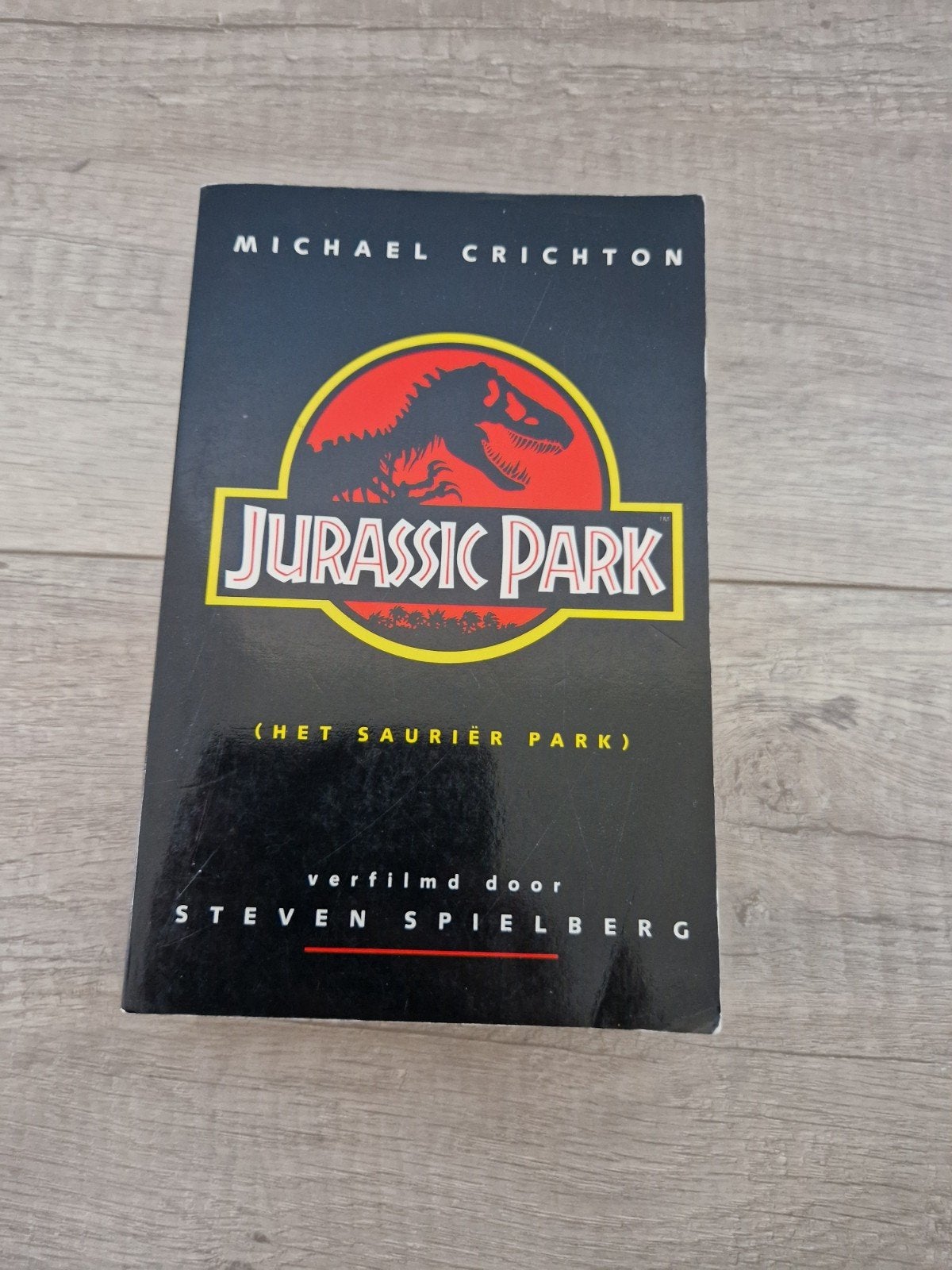 boek jurassic park michael crichton saurier steven spielberg, Boeken, Ophalen of Verzenden, Zo goed als nieuw