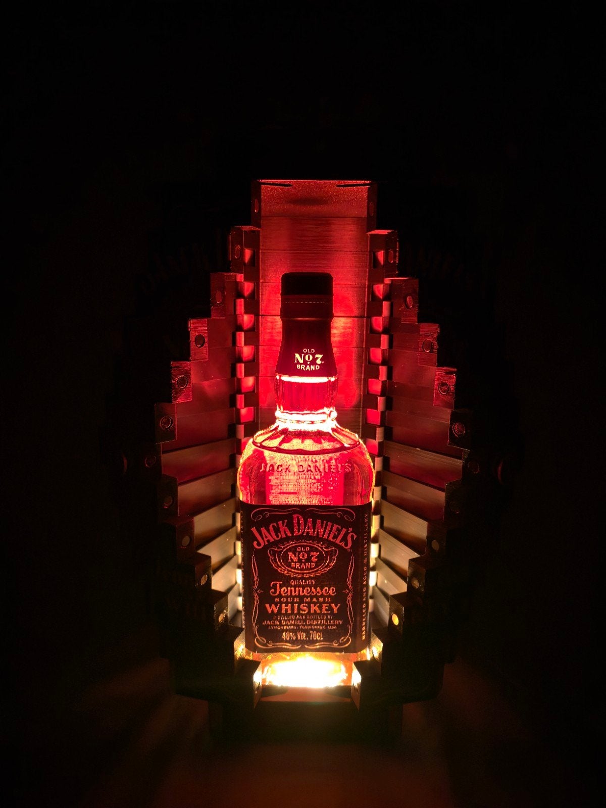 3D Geprinte Jack Daniels Opbergbox met Verlichting, Overige stijlen, Kunststof, Ophalen of Verzenden, Gebruikt