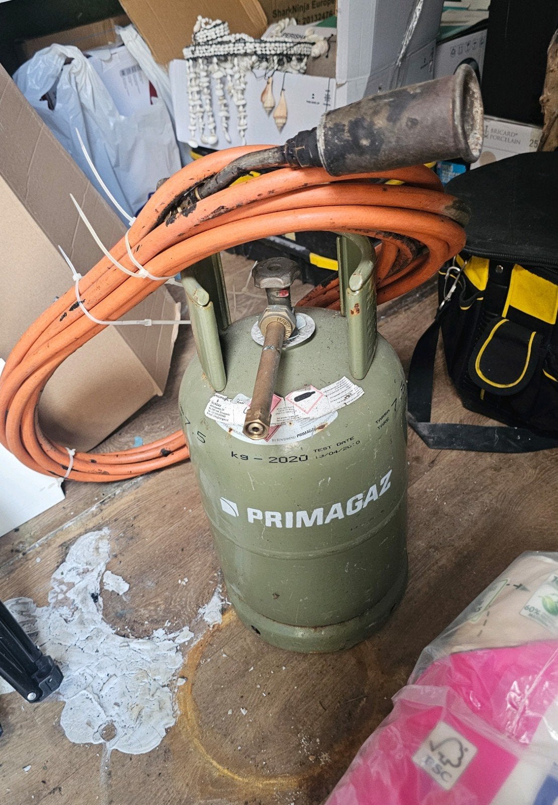 Primagaz gasfles met brander en slang, Ophalen, Gebruikt, Overige typen, Overige merken