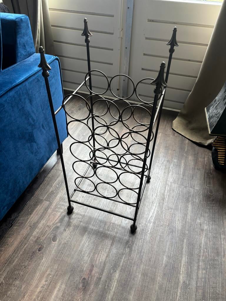 Wijnrek Gietijzer, Huis en Inrichting, Woonaccessoires | Wijnrekken, Ophalen, Gebruikt, Metaal, 5 tot 15 flessen