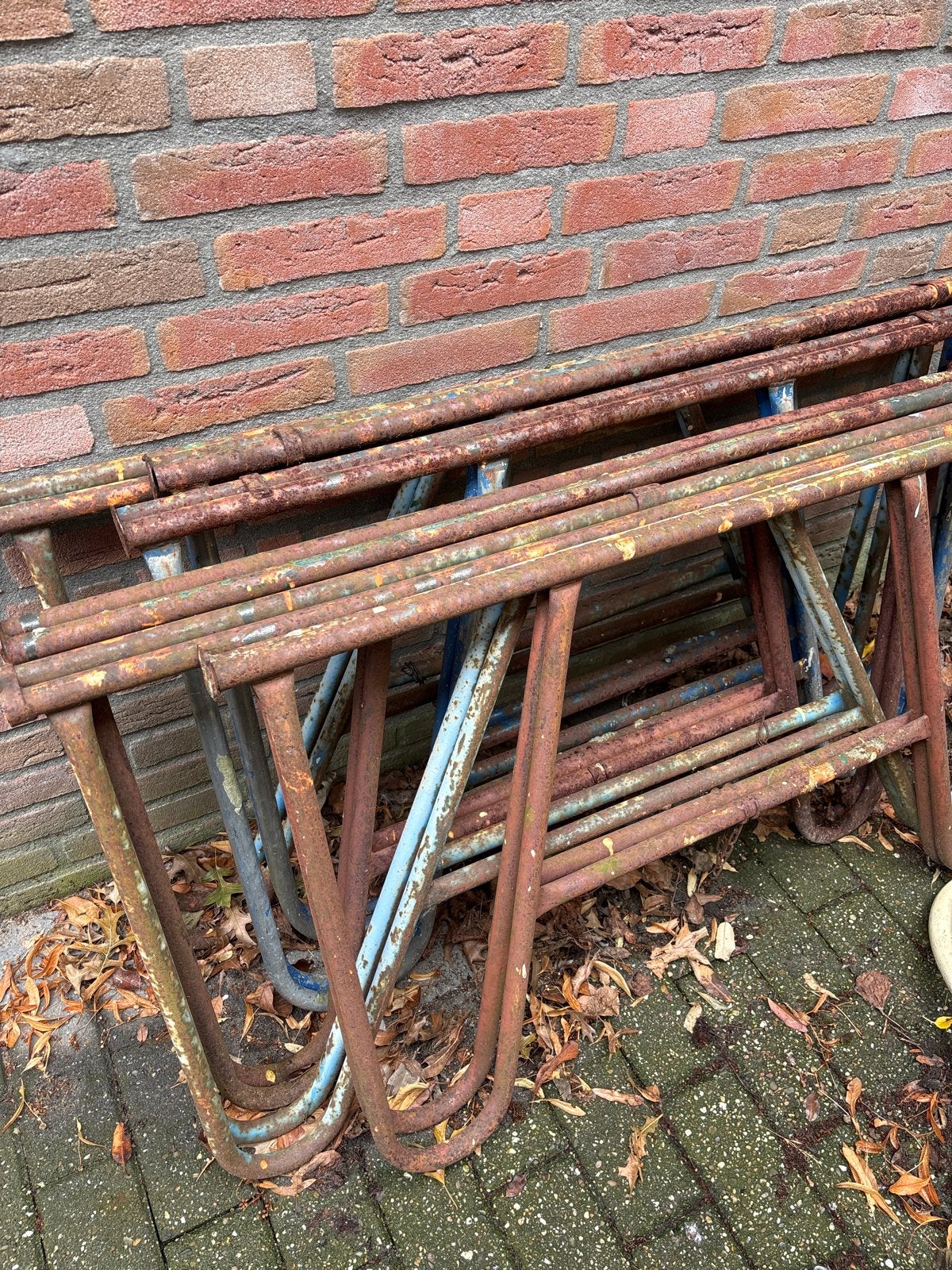 Gebruikte schragen voor diverse klussen 6 stuks 60 cm hoog, Ophalen, Gebruikt, Overige typen, Minder dan 2 meter
