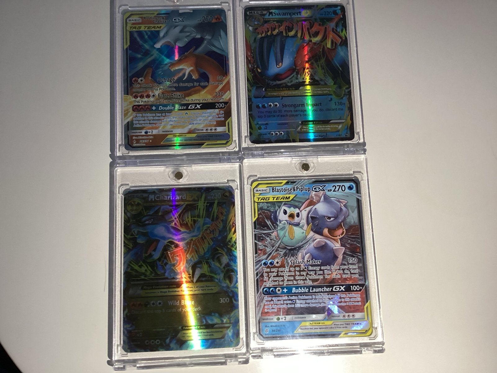 Pokémon GX/EX Kaarten - Charizard, Swampert, Blastoise, Ophalen of Verzenden, Zo goed als nieuw, Meerdere kaarten, Foil