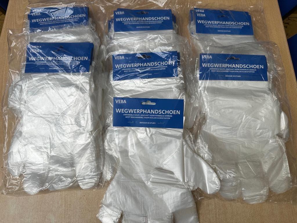 Partij wegwerp klushandschoenen plastic, Ophalen of Verzenden, Nieuw