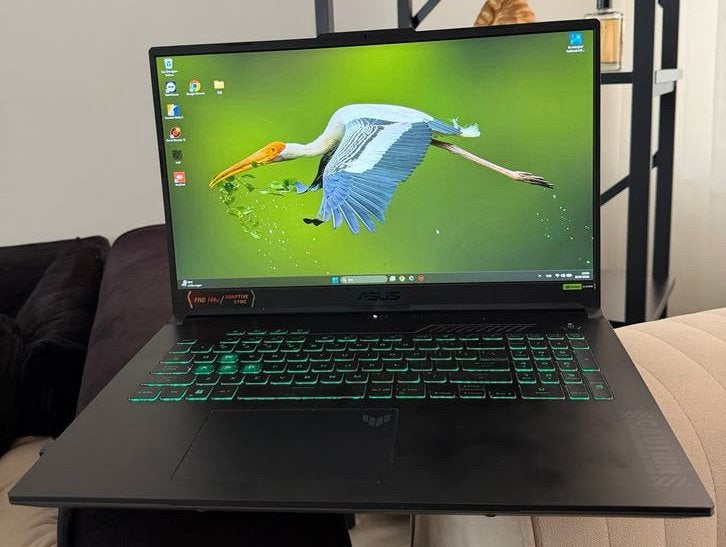 ASUS TUF Gaming A17 FA707NU-HX023W Gaming Laptop, Computers en Software, Windows Laptops, Ophalen, Met videokaart, Qwerty, Zo goed als nieuw