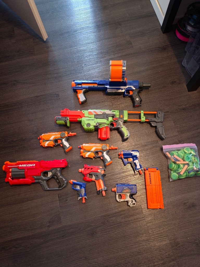 Nerf pistolen, Ophalen, Gebruikt