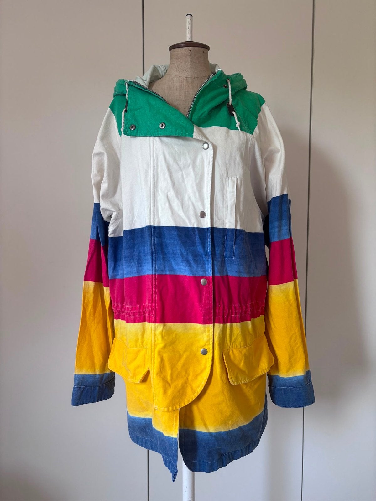 Vintage Polo Ralph Lauren Color Block Parka Jaren '90, Kleding | Heren, Jassen | Zomer, Ophalen of Verzenden, Gedragen, Maat 56/58 (XL)