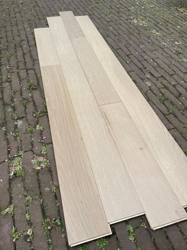 Nieuwe Eikenhouten Parketvloer - 51m², Parket, Nieuw, Ophalen of Verzenden, 10 m² of meer