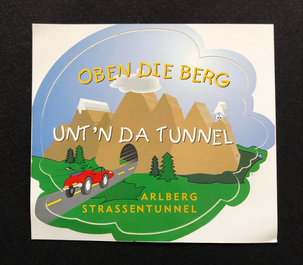 Arlberg Strassentunnel Sticker - Oben Die Berg, Ophalen of Verzenden, Nieuw, Sticker