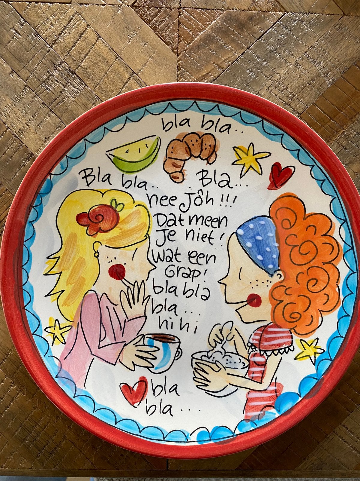 Blond bord, Ophalen, Zo goed als nieuw, Bord(en), Aardewerk