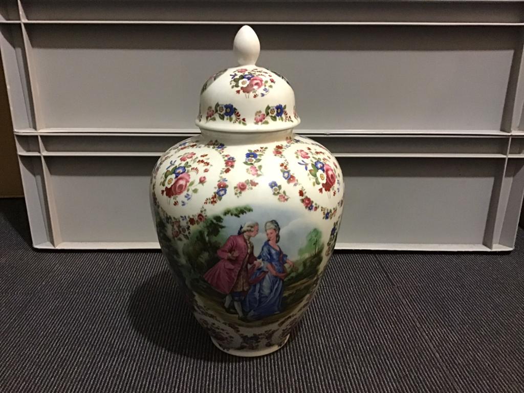 Antieke dekselpot Limoges Royal Schwapab, Ophalen of Verzenden