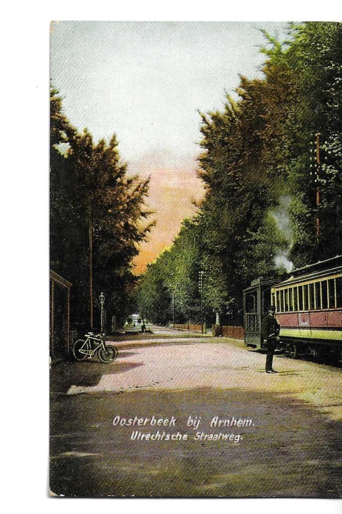 oosterbeek  tram  arnhem  utrecht straatweg  uitg vigevano, Verzenden, Voor 1920, Ongelopen, Voertuig