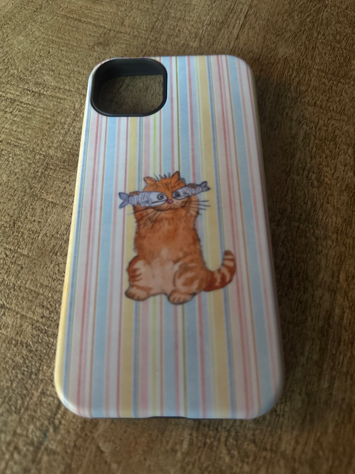 Telefoonhoesje met een kat en een bril  - Zo goed als nieuw, Ophalen of Verzenden, Zo goed als nieuw, Hoesje of Tasje