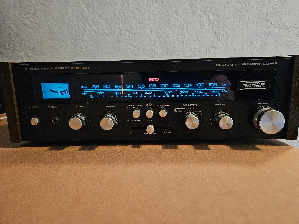 Vintage Superscope R1220 receiver, Zo goed als nieuw, Ophalen, Overige merken, Minder dan 60 watt