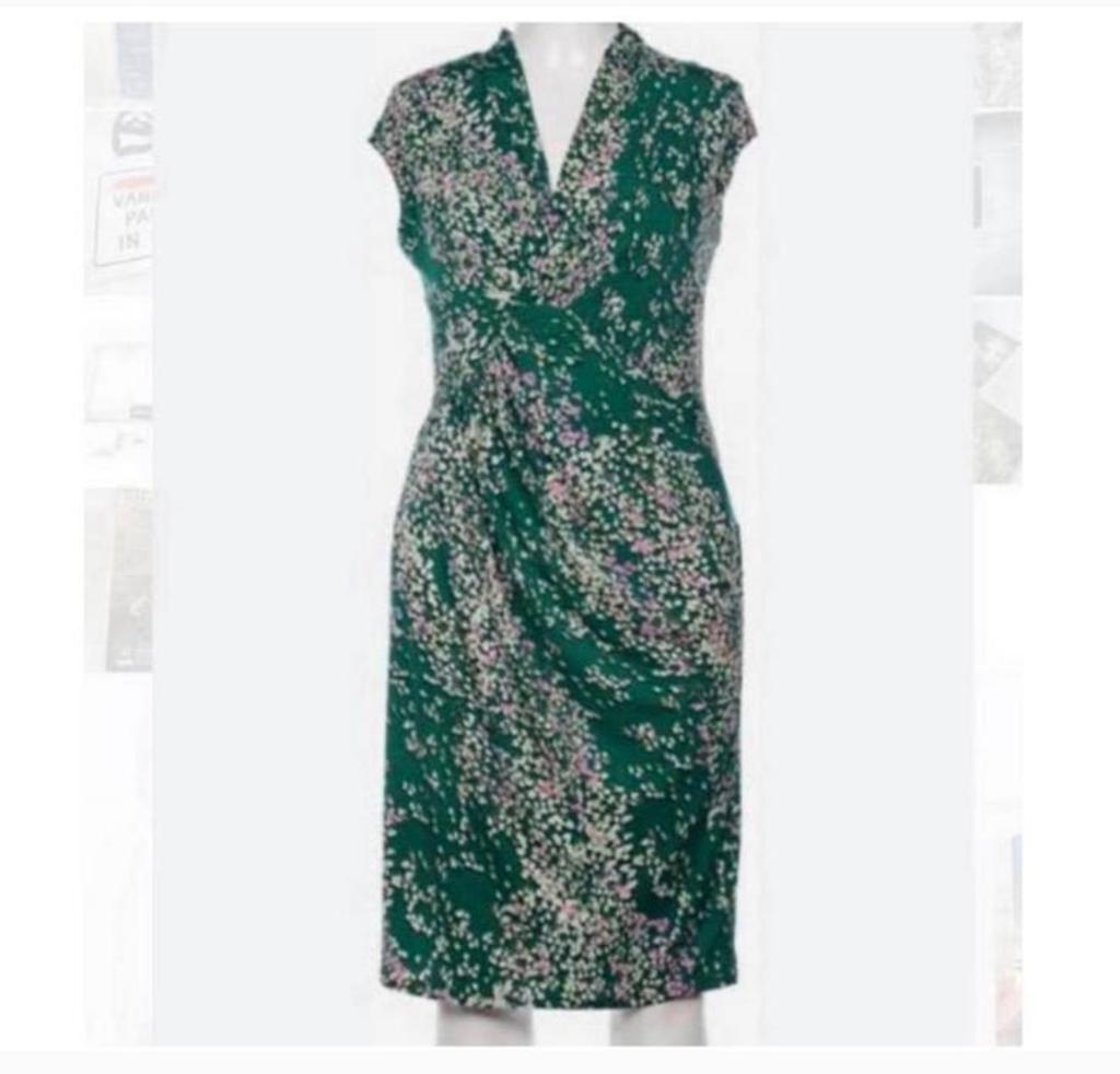 M&S lange jurk 40-M groen Per Una 40s 50s Vintage stijl, Maat 38/40 (M), Ophalen of Verzenden, Zo goed als nieuw, H