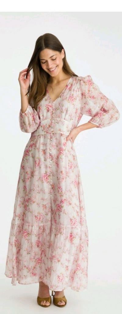 Leuke jurk Bij Keesje. Mt l roze bloemetjes., Kleding | Dames, Jurken, Verzenden, Maat 42/44 (L), Nieuw, Roze