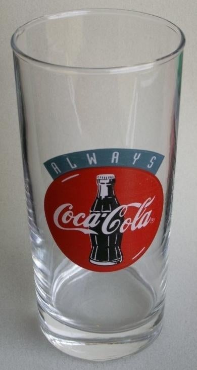 Coca Cola glas met rond Always Coca-Cola logo, Ophalen of Verzenden, Nieuw, Bierglas