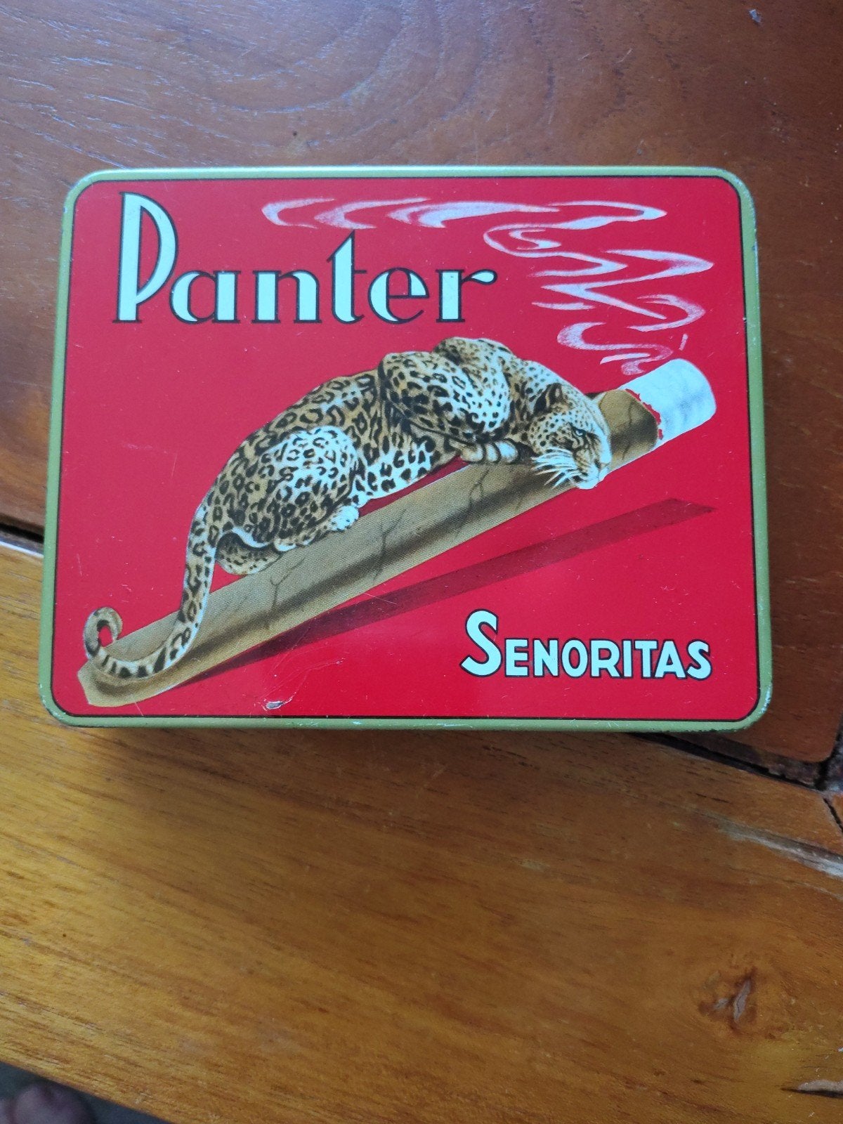 Vintage Panter Senoritas Sigarenblik, Verzamelen, Blikken, Ophalen of Verzenden, Gebruikt, Overige, Overige merken