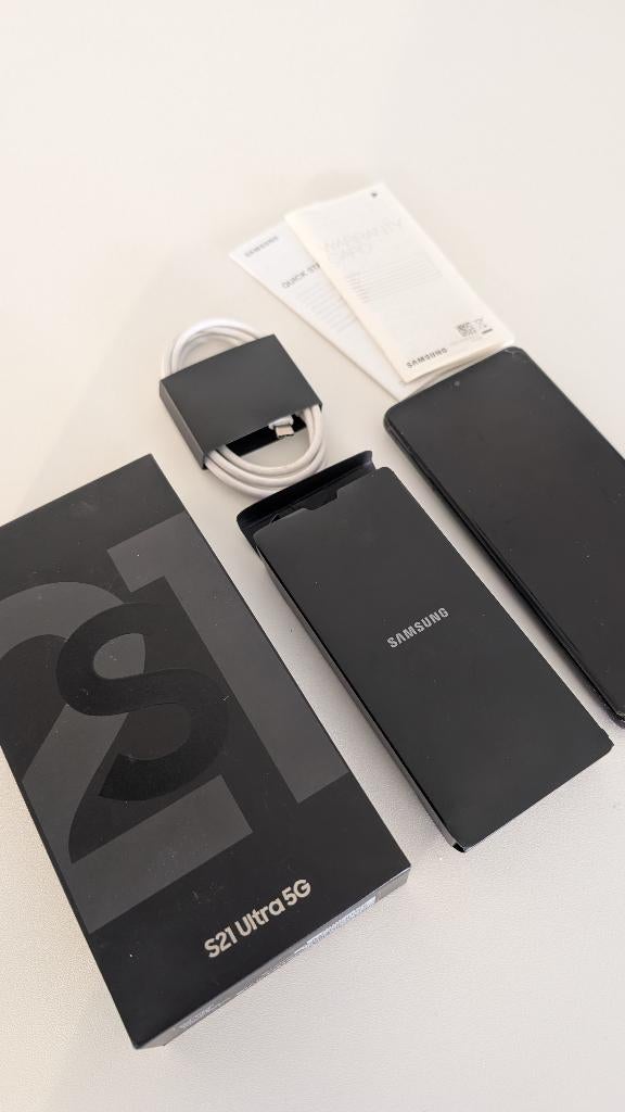 Samsung Galaxy S21 Ultra 512GB Phantom Black, Telecommunicatie, Mobiele telefoons | Samsung, Zwart, Touchscreen, Zo goed als nieuw