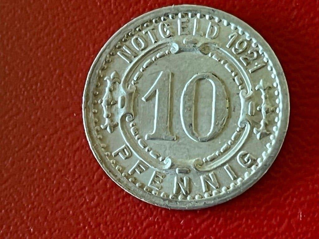 Duits noodgeld 10 pfennig 1921 Lippen, Postzegels en Munten, Ophalen of Verzenden, Duitsland