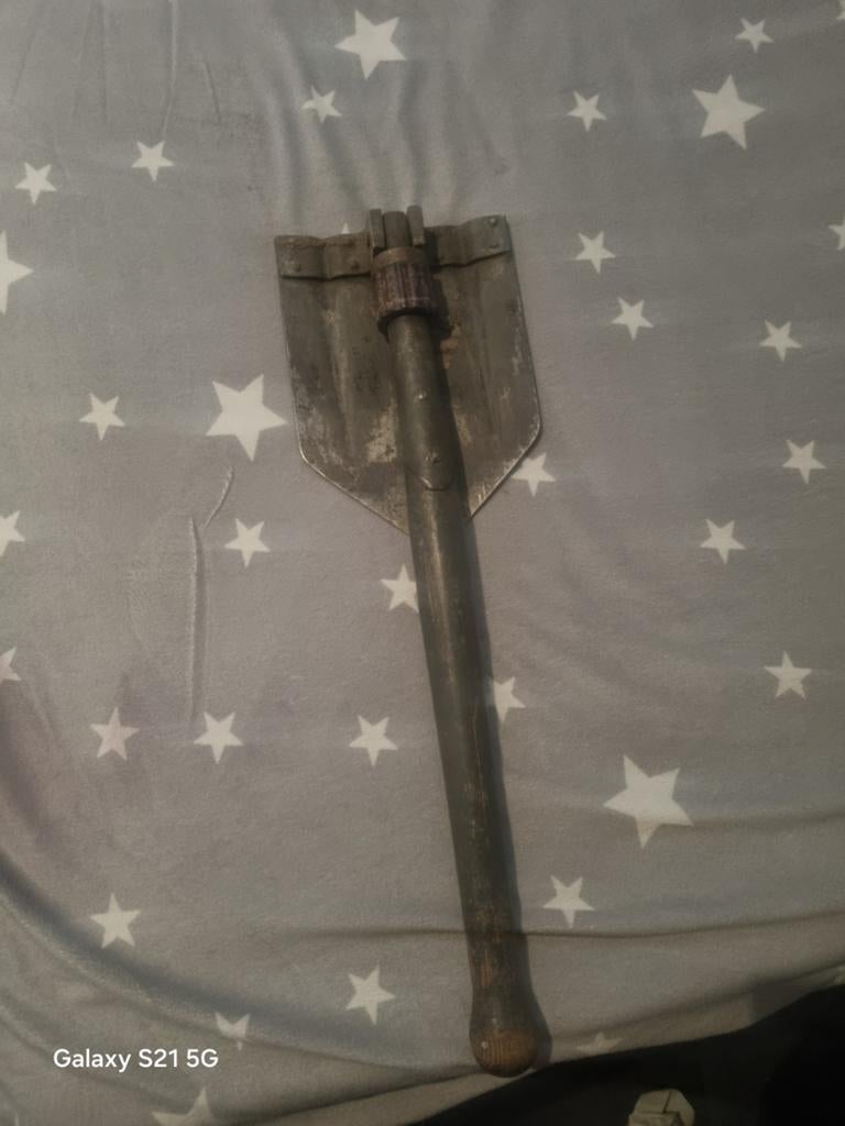 Vintage Militaire Opvouwbare Schop - Leger Schep, Ophalen of Verzenden, Landmacht, Overige gebieden, Overige typen