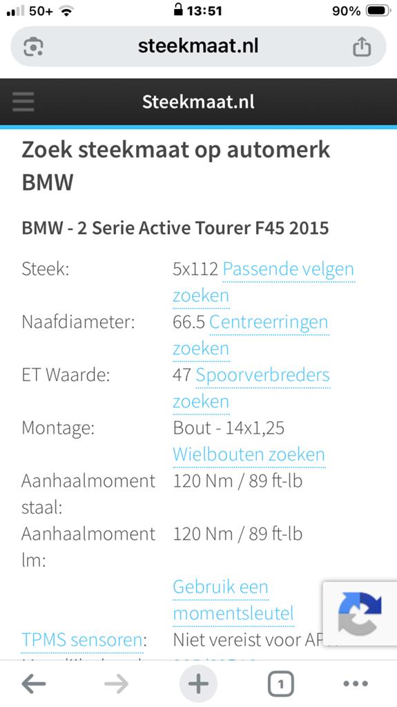 Nieuw Reservewiel Thuiskomer BMW 2 Serie Active Tourer F45, Ophalen of Verzenden