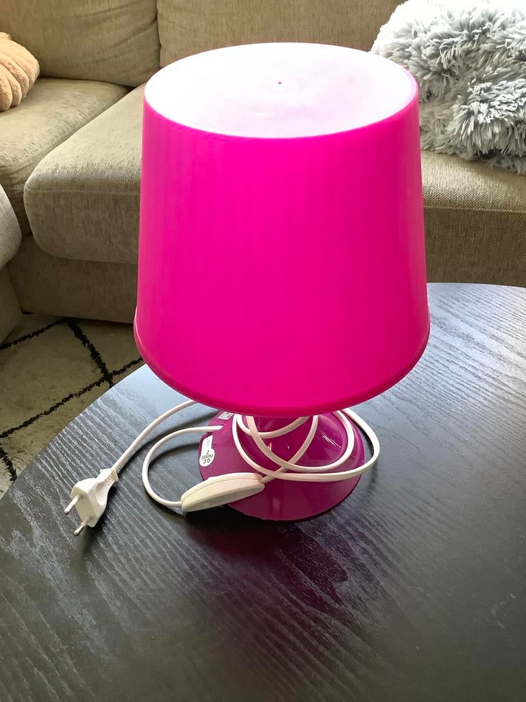 Roze IKEA nachtlampje, kleine fitting, zo goed als nieuw, Ophalen, Zo goed als nieuw, Kunststof