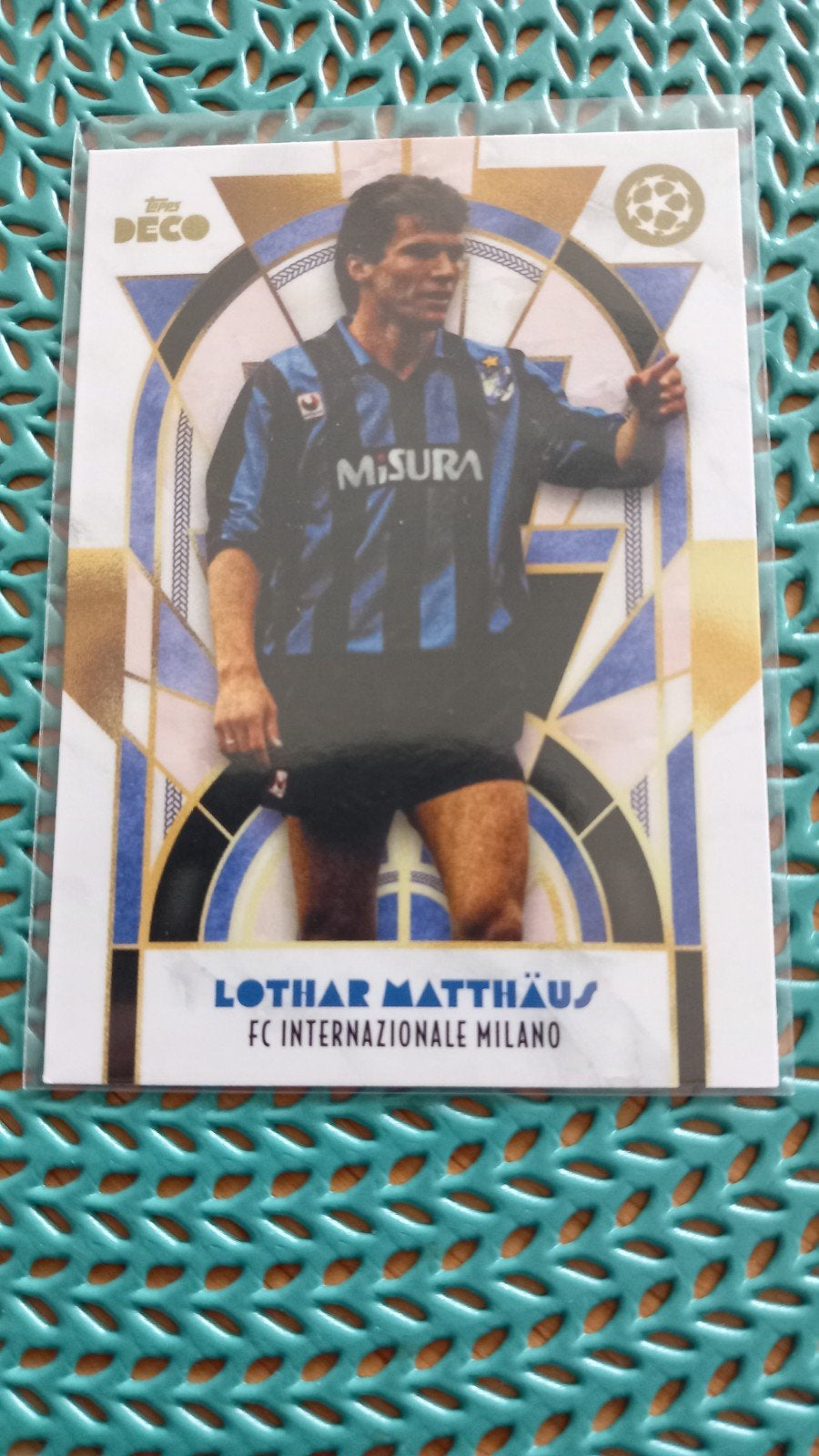 Lothar Matthäus  Deco Spelerskaart FC Internazionale Mil, Verzenden, Zo goed als nieuw, Buitenlandse clubs, Spelerskaart