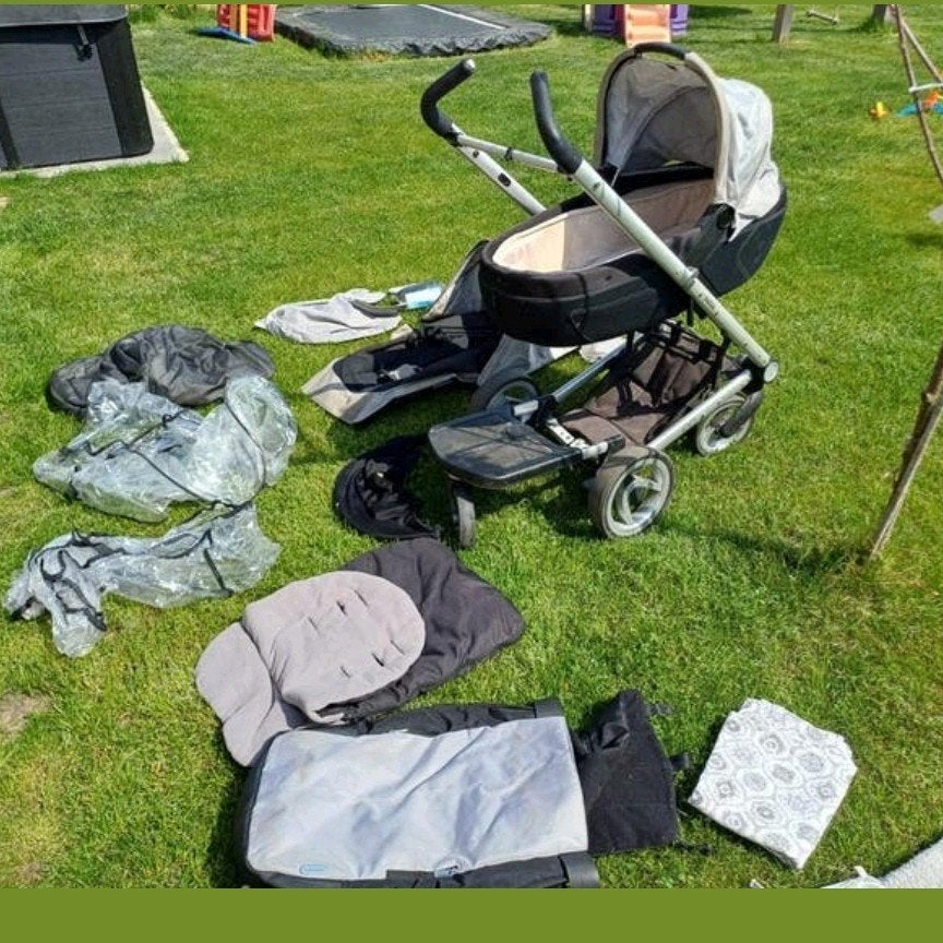 Kinderwagen met zonneparaplu, slaapzakken en wieg, Kinderen en Baby's, Ophalen, Gebruikt, Overige merken
