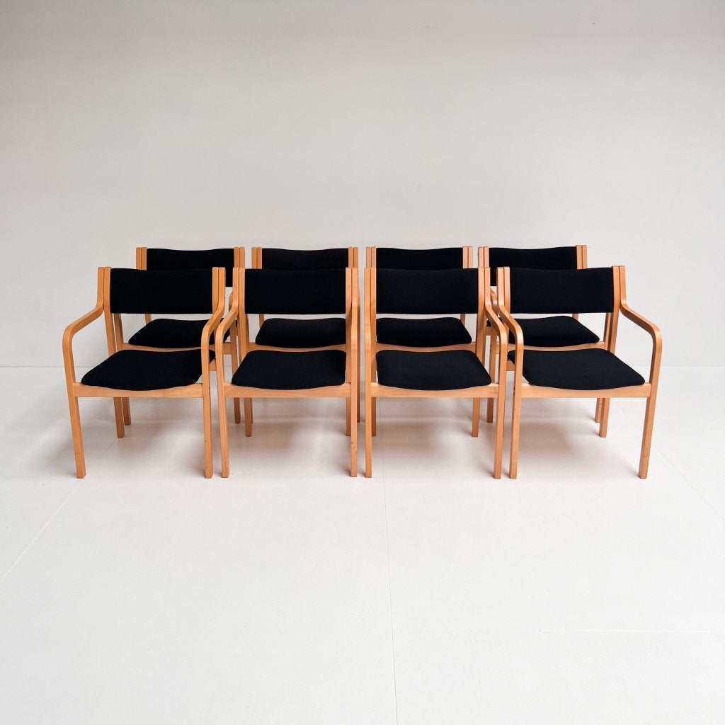 Scandinavische designstoel van PO Korhonen, 1980's, Gebruikt, Zwart, Design, Korhonen