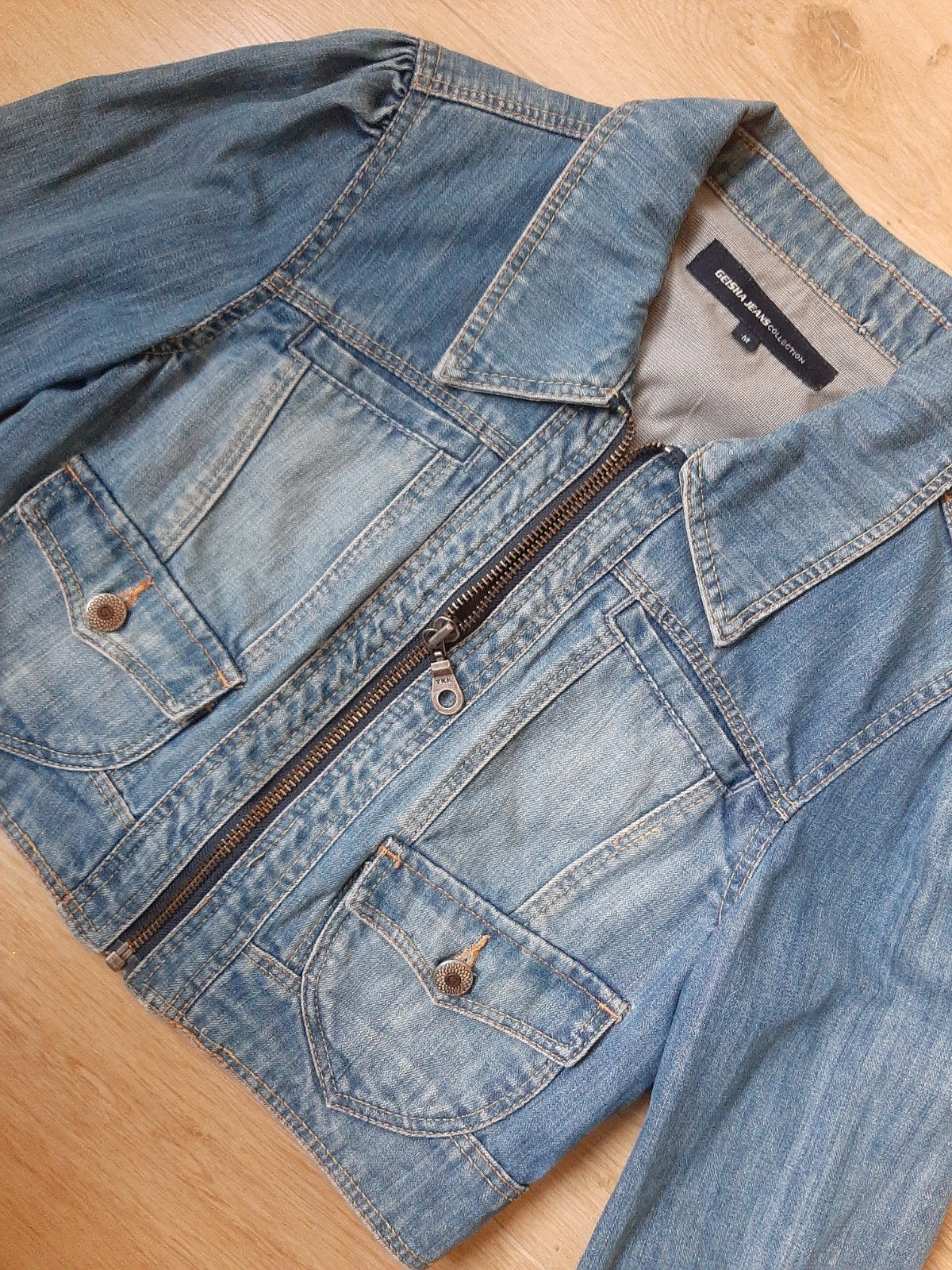 Dames spijkerjasje - Geisha Jeans Collection, maat M, Kleding | Dames, Maat 38/40 (M), Geisha, Blauw, Ophalen of Verzenden