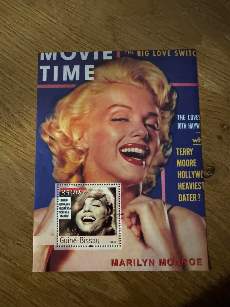 Guinee Bissau blok Marilyn Monroe, Postzegels en Munten, Ophalen of Verzenden, Postfris